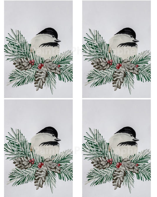 Winter Chickadee 3.5" x 5" by Connie
