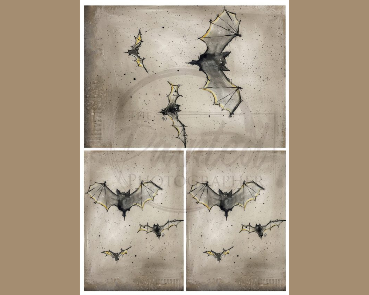 Halloween Bats Decoupage Rice Paper Multiple