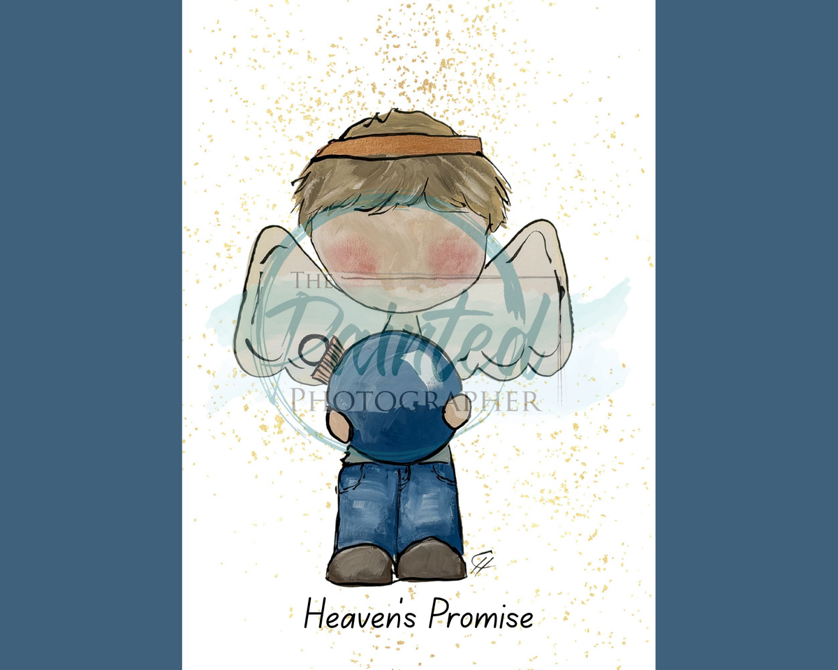Hand-Painted Angel Decoupage Rice Paper | Folk Art Christmas Keepsake