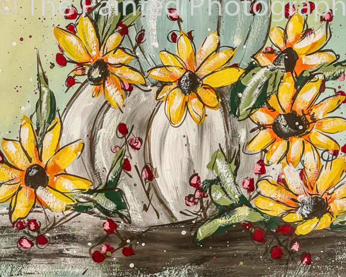 Stack Your Fall Pumpkin and Floral Rice Paper Decoupage 8.5 x 11.7