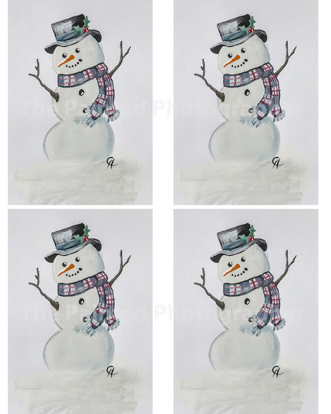 SnowyMan 3.5"x5" by Connie
