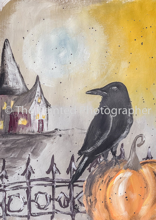 Spooky Night Crow by Connie