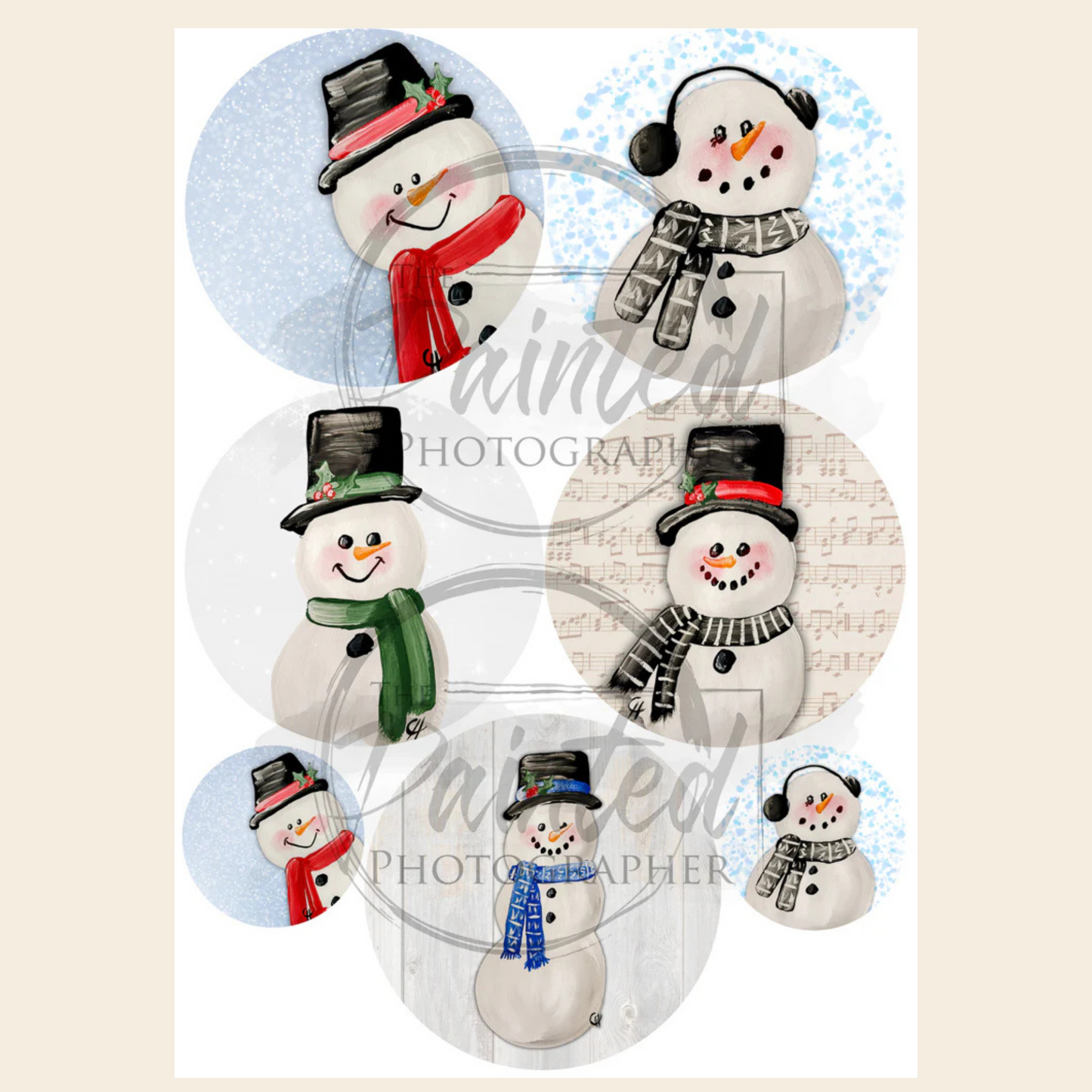 Snowman Ornament Set Multiple