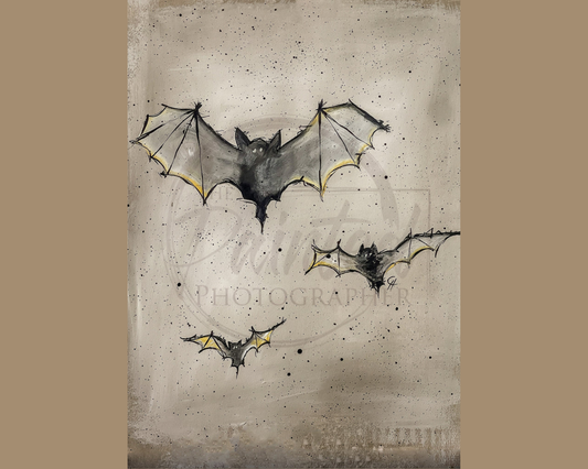 Halloween Bats Decoupage Rice Paper