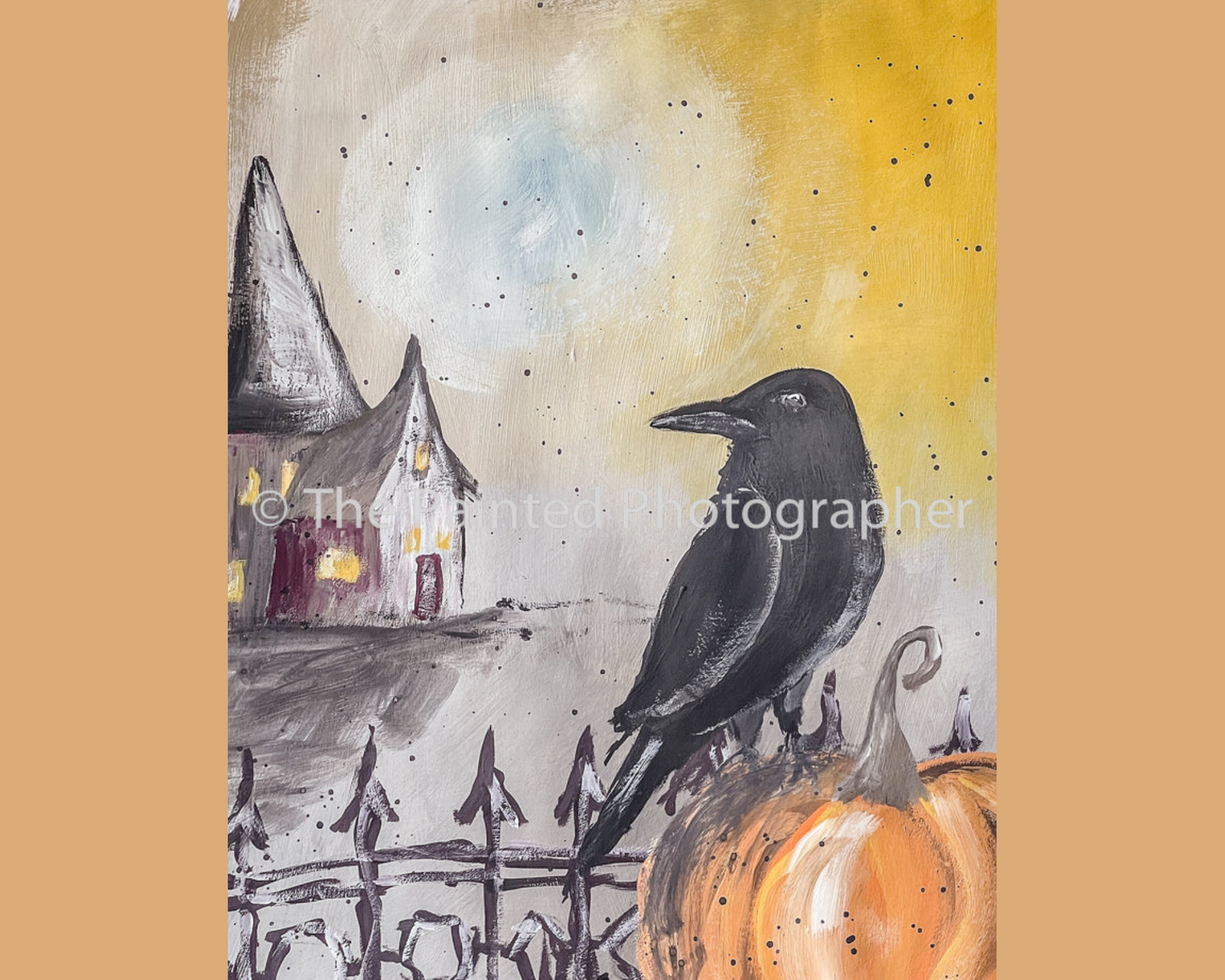 Spooky Night Crow Rice Paper Decoupage (8.5x11.7)