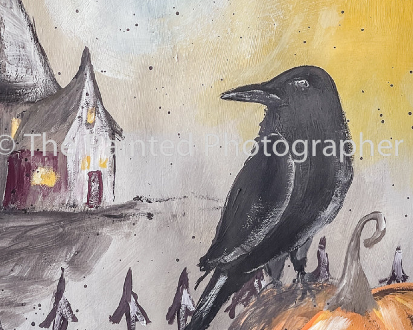 Spooky Night Crow Rice Paper Decoupage (8.5x11.7)