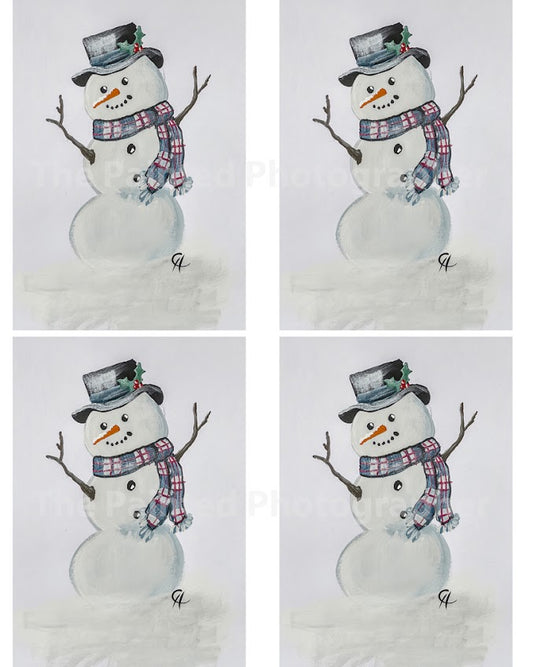 SnowyMan 3.5"x5" by Connie