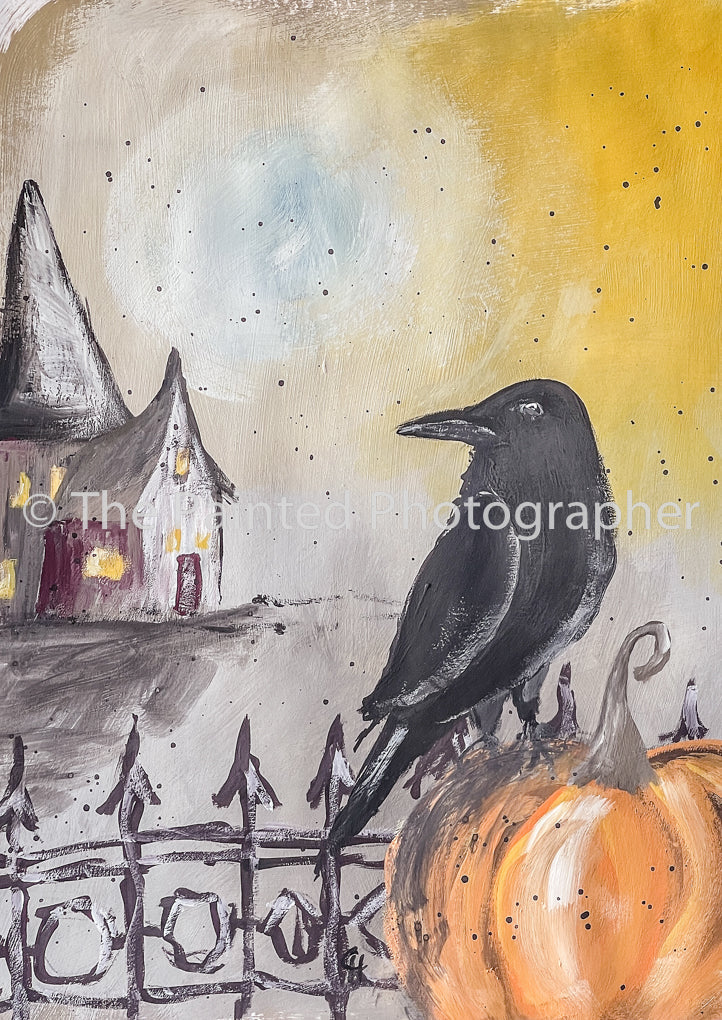 Spooky Night Crow by Connie